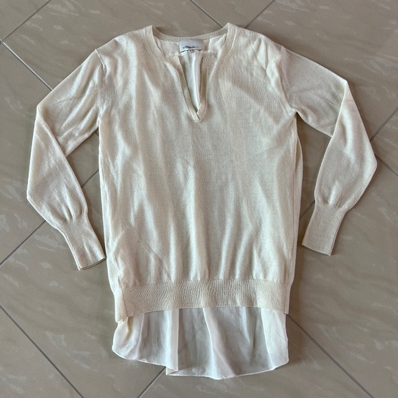3.1 Phillip Lim Sweaters - #2462 Phillip Lim V Neck White sweater size Extra Small